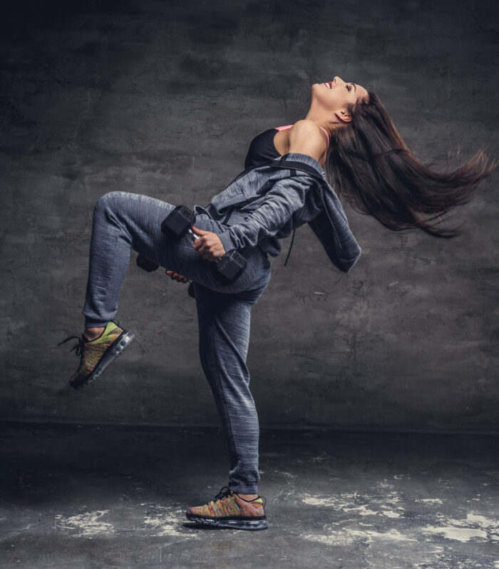brunette sporty female